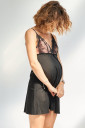 Ночная рубашка для беременных и кормления арт. 100502, черный