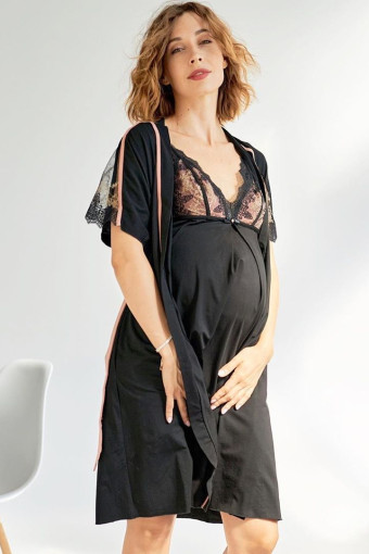 Халат для вагітних арт. 100501, чорний