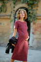 Замшева сукня для вагітних арт. 20056