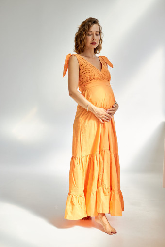  Сарафан для беременных арт. 20012, оранжевый