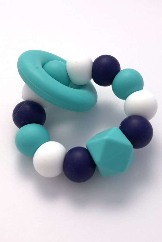 Силиконовый браслет-грызунок, Лазурный Бриз Силиконовый браслет-грызунок, Лазурный Бриз