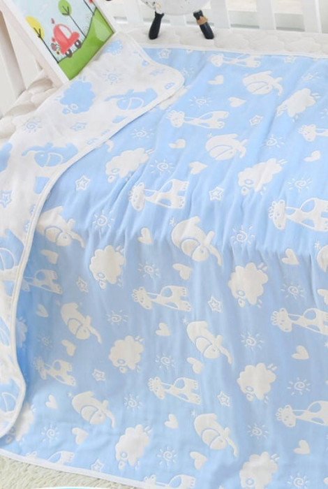 Муслиновое одеяло, Звери на голубом