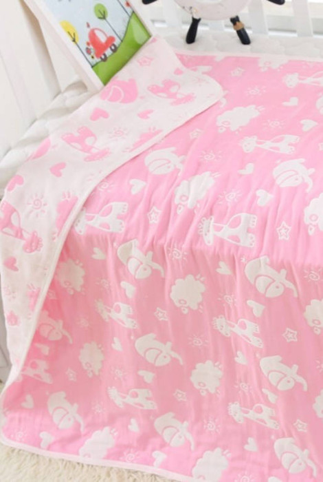Муслиновое одеяло, Звери на розовом