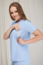 Пижама для беременных и кормления арт. 2058 1392, голубой
