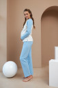 Пижама для беременных и кормления 2177(80) 1558, голубой