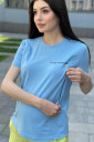 Патриотичная футболка для беременных, с секретом для кормления 2158 1558, голубая