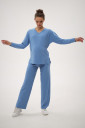Голубые трикотажные брюки для беременных 2184 1596
