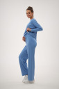 Блакитні трикотажні штани для вагітних 2184 1596