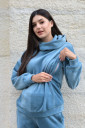 Плюшевий костюм 2229(8) 1640 для вагітних і годування, блакитний