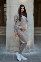 Плюшевый костюм на меху 2227(8) 1638 для беременных и кормящих, бежевый