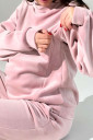 Плюшевий костюм 2304(2228) 1645 для вагітних і годування, пудрово-рожевий