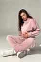 Плюшевий костюм 2304(2228) 1645 для вагітних і годування, пудрово-рожевий