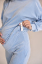 Плюшевый костюм 2304(2228) 1644 для беременных и кормления, голубой