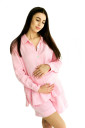 Мусліновий костюм 2309(8) 1033 для вагітних, рожевого кольору