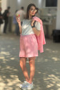 Мусліновий костюм 2309(8) 1033 для вагітних, рожевого кольору