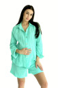 Мусліновий костюм 2309(8) 1105 для вагітних, салатового кольору