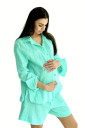 Муслиновый костюм 2309(8) 1105  для беременных, салатового цвета