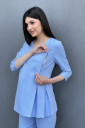 Блуза для вагітних з секретом для годування 2209 1599, блакитний