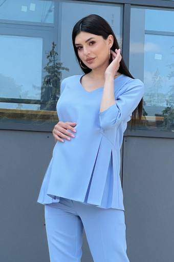 Блуза 2209 1599 для вагітних та годування, блакитний
