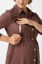 Сукня-сорочка для вагітних та годування арт. 1965 1206, коричневий