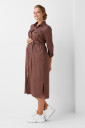 Сукня-сорочка для вагітних та годування арт. 1965 1206, коричневий
