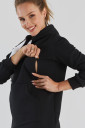 Платье-худи 2195 1435 для беременных и кормления, чёрный