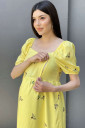 Жовта сукня для вагітних та мам, що годують 2221 1630