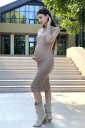 Платье для беременных и кормящих мам 2311 0608, бежевый