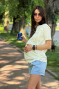 Голубые шорты для беременных 1430 1599