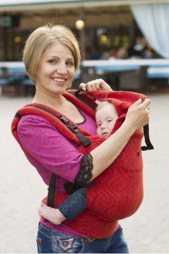 Эрго-рюкзак с шарфов ткани Terracotta