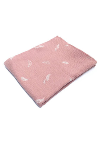 Муслінова пеленка, Рожева з листочками