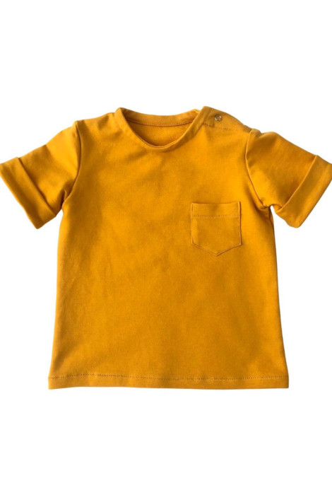 Дитяча трикотажна футболка, гірчичного кольору