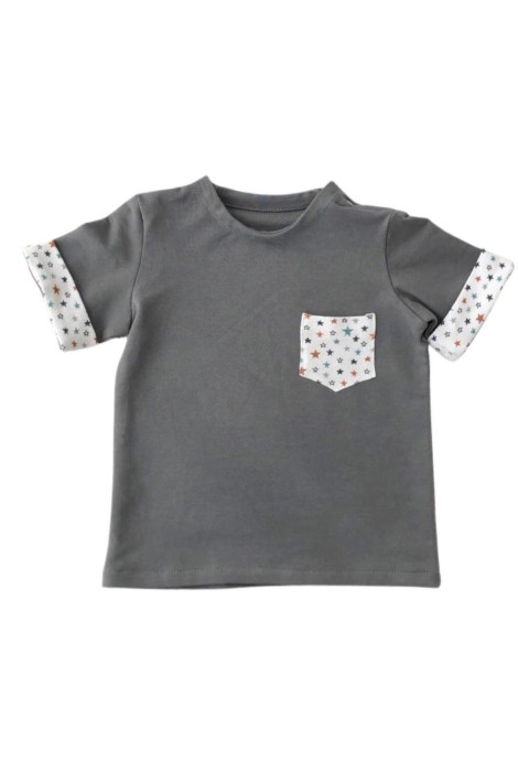 Дитяча трикотажна футболка, сірого кольору