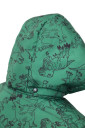 Детская жилетка с капюшоном, Динозавры на зелёном