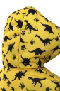 Дитяча жилетка з капюшоном, Динозаври на жовтому