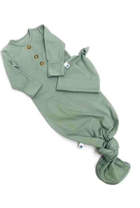 Сукня для сповивання із шапочкою, Зелений