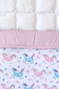 Одеяло в детскую кровать из сатина, Единорожки