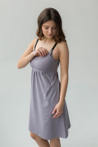 Нічна сорочка Lily для вагітних і годування, grey
