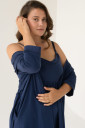 Халат Lily для вагітних, navy blue
