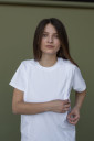 Базовая футболка свободного кроя для кормления грудью, белый