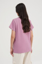 Базовая футболка свободного кроя для кормления грудью в цвете лилак