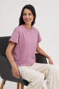 Базовая футболка свободного кроя для кормления грудью в цвете лилак