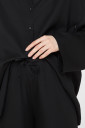 Костюм из тенсела с брюками палаццо для кормящих мам, чёрный