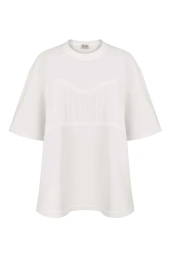 Футболка з декоративним ліфом для вагітних і годуючих, молоко