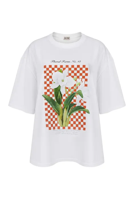 Стильна футболка оверсайз для вагітних і годування, молочна