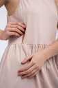 Комфортное платье-майка для беременных и кормления в пудровом цвете