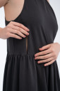 Комфортное платье-майка для беременных и кормления в графитовом цвете