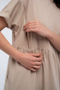 Сукня оверсайз для вагітних і годування в бежевому кольорі 