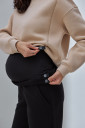 Теплі штани-джогери для вагітних Berit чорні