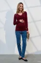 Mom джинсы для беременных Leyton, синие с снежным эффектом